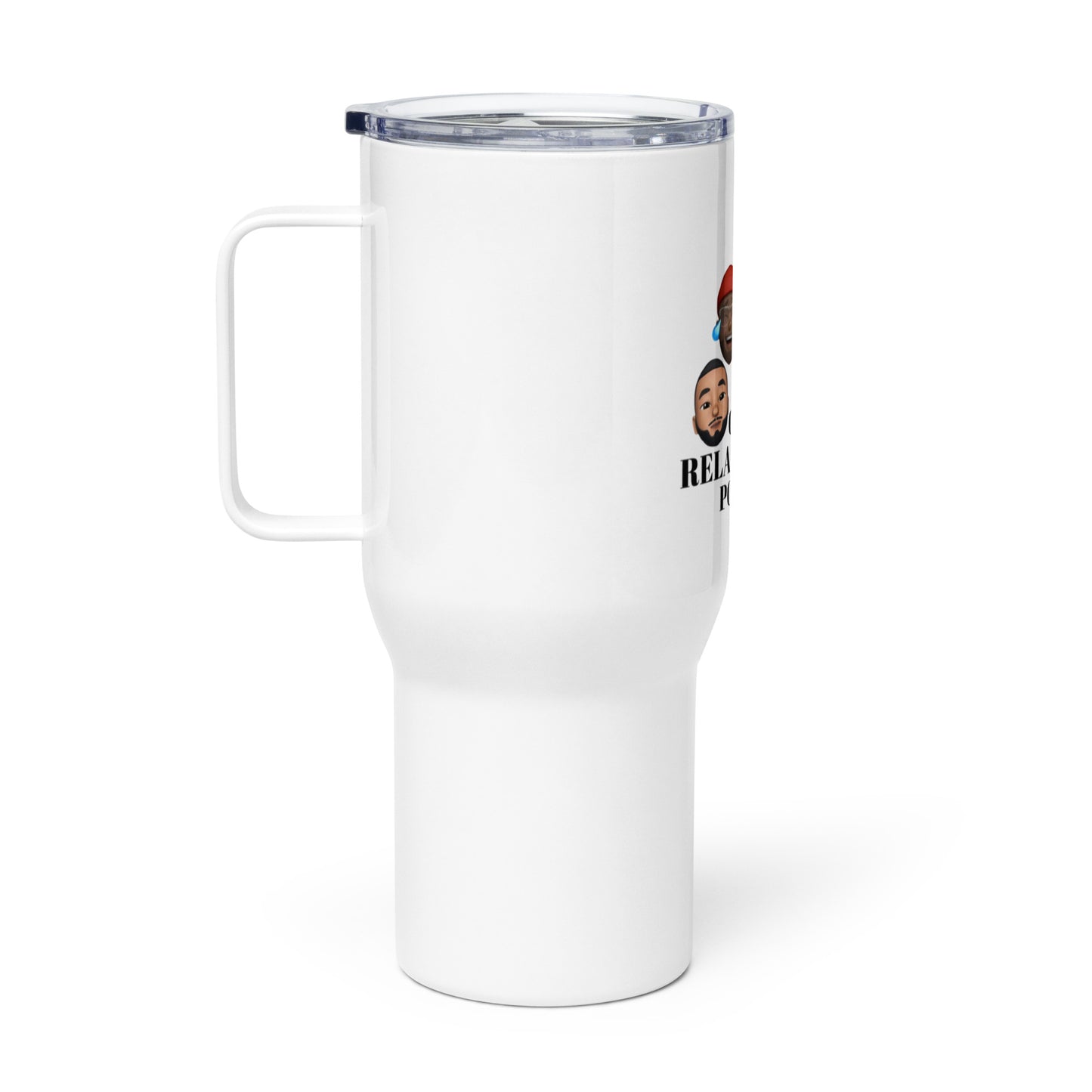 Travel mug with a handle